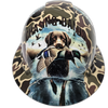 Drake Duck Hunter Chasing Bands Custom Hydro Dipped Full Brim Hard Hat - Front View