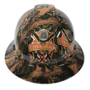 Lineman Electrical Design Custom Hydro Dipped Full Brim Hard Hat - Front View