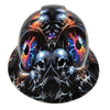 The Eyes Have It Skulls N Eyes Custom Hydro Dipped Full Brim Hard Hat - Front View