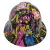 True Love Chalkboard Girly Custom Hydro Dipped Full Brim Hard Hat - Front View