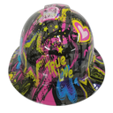 True Love Chalkboard Girly Custom Hydro Dipped Full Brim Hard Hat - Front View