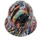 American Pride We The People USA Custom Hydro Dipped Full Brim Hard Hat - Front View