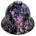 Country Girl Camo Custom Hydro Dipped Full Brim Hard Hat - Front View