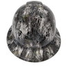 Kryptik Snow Winter Camo Custom Hydro Dipped Full Brim Hard Hat - Front View