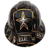 U.S. Army Badges Armed Services Custom Hydro Dipped Full Brim Hard Hat - Front View
