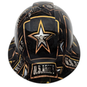 U.S. Army Badges Armed Services Custom Hydro Dipped Full Brim Hard Hat - Front View