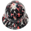 Boody Skull Abstract Skulls Skull Camo Custom Hydro Dipped Full Brim Hard Hat - Front View