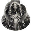 Jesus Loving Arms Light Of The World Custom Hydro Dipped Full Brim Hard Hat - Front View