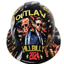 Vance Outlaw Hillbilly 2024 Pres Custom Hydro Dipped Full Brim Hard Hat - Front View