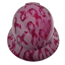 Breast Cancer Awareness Custom Hydro Dipped Full Brim Hard Hat - Front View