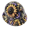 Country Girl Living Sunflower Custom Hydro Dipped Full Brim Hard Hat - Front View