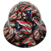 Puerto Rico Flag Design Custom Hydro Dipped Full Brim Hard Hat - Front View