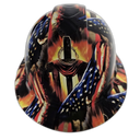 An American Christian Revealed Custom Hydro Dipped Full Brim Hard Hat - Front View