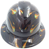 Honeycomb Carbon Custom Hydro Dipped Full Brim Hard Hat - Front View