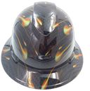 Honeycomb Carbon Custom Hydro Dipped Full Brim Hard Hat - Front View