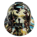 American Sportsman Fishing Hunting Custom Hydro Dipped Full Brim Hard Hat - Front View