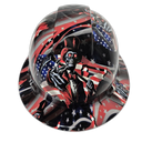 American Reaper Grim Reaper Custom Hydro Dipped Full Brim Hard Hat - Front View
