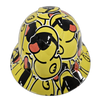 Rubber Duck Ducky Custom Hydro Dipped Full Brim Hard Hat - Front View