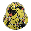 Rubber Duck Ducky Custom Hydro Dipped Full Brim Hard Hat - Front View