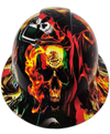 Mexican Pride Orgullo Mexicano Custom Hydro Dipped Full Brim Hard Hat - Front View