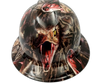 Snakebite pit Viper extreme snake Custom Hydro Dipped Full Brim Hard Hat - Front View