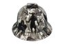 Revelations Dark Art Custom Hydro Dipped Full Brim Hard Hat - Front View