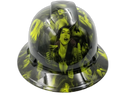 Spanish Lolita Custom Hydro Dipped Full Brim Hard Hat - Front View