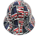 45 47 President Custom Hydro Dipped Full Brim Hard Hat - Front View