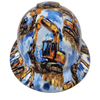 Excavators Construction World Custom Hydro Dipped Full Brim Hard Hat - Front View