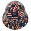 American Stoner Weed 420 Camo Custom Hydro Dipped Full Brim Hard Hat - Front View