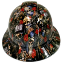 Till Death Do Us Part LA Street Life Custom Hydro Dipped Full Brim Hard Hat - Front View