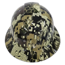 Desolve Wing Camo Desert Custom Hydro Dipped Full Brim Hard Hat - Front View