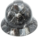 Dark Raiser Skulls Custom Hydro Dipped Full Brim Hard Hat - Front View