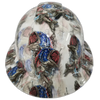 American Bass Fisherman USA Proud Custom Hydro Dipped Full Brim Hard Hat - Front View