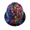 Blue Collar Momma custom hydro dipped hard hat - front view