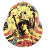Old School Vintage American Soldier Custom Hydro Dipped Full Brim Hard Hat - Front View