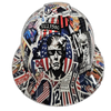 2024 Sticker Bomb Custom Hydro Dipped Full Brim Hard Hat - Front View