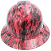 Wicked Fire Hi Vis Pink Custom Hydro Dipped Full Brim Hard Hat - Front View