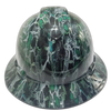 Super Snake Skin Custom Hydro Dipped Full Brim Hard Hat - Front View