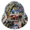 USA License Plates Car Tags Custom Hydro Dipped Full Brim Hard Hat - Front View