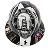 Patriot Come And Take It Sticker Bomb Custom Hydro Dipped Full Brim Hard Hat - Front View