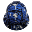 South Carolina State Flag Custom Hydro Dipped Full Brim Hard Hat - Front View