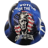 Im Voting For Convicted Felon Custom Hydro Dipped Full Brim Hard Hat - Front View