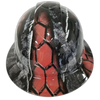 Urban Hex Rip Tear Color Custom Hydro Dipped Full Brim Hard Hat - Front View