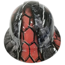 Urban Hex Rip Tear Color Custom Hydro Dipped Full Brim Hard Hat - Front View