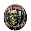 Heavy Metal Sticker Bomb Custom Hydro Dipped Full Brim Hard Hat - Front View