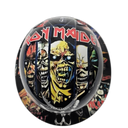 Heavy Metal Sticker Bomb Custom Hydro Dipped Full Brim Hard Hat - Front View