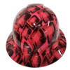 Hot Pink Hollywood Flash Cubes Custom Hydro Dipped Full Brim Hard Hat - Front View