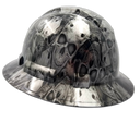 Demonic Skulls Art Custom Hydro Dipped Full Brim Hard Hat - Left Side View
