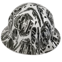 Welder Theme Welder Up White Custom Hydro Dipped Full Brim Hard Hat - Left Side View